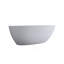 Baignoire mat 59 po à surface solide, baignoire autoportante en pierre de résine à surface solide, baignoire de trempage à surface solide blanc mat, baignoire autoportante avec trop-plein et bonde escamotable, blanc mat