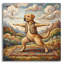  «Labrador Retriever Yoga Warrior Pose» par Rich Monet, art mural en verre acrylique, 36 po x 36 po-1696158138
