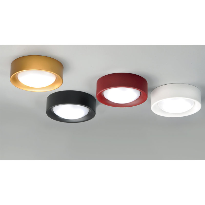 Cilinder 7.875'' Simple Circle LED Flush Mount, Matte Black