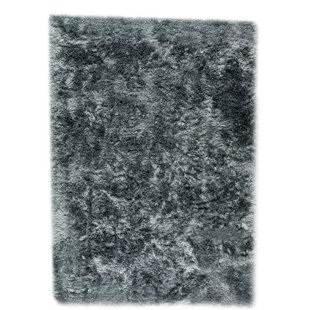 Hoisington Handmade Shag Turquoise Area Rug