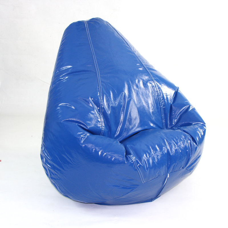 Fauteuil à billes en faux cuir standard, Bleu nautique
