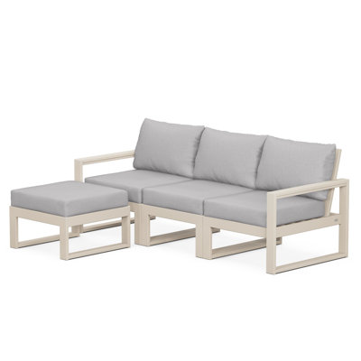 POLYWOOD EDGE Modular Deep Seating Set with Ottoman
