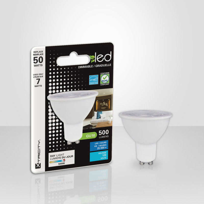 Ampoule à lumière del à luminosité gu10, 3000 K