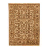 Wool Oriental Area Rug in Cream