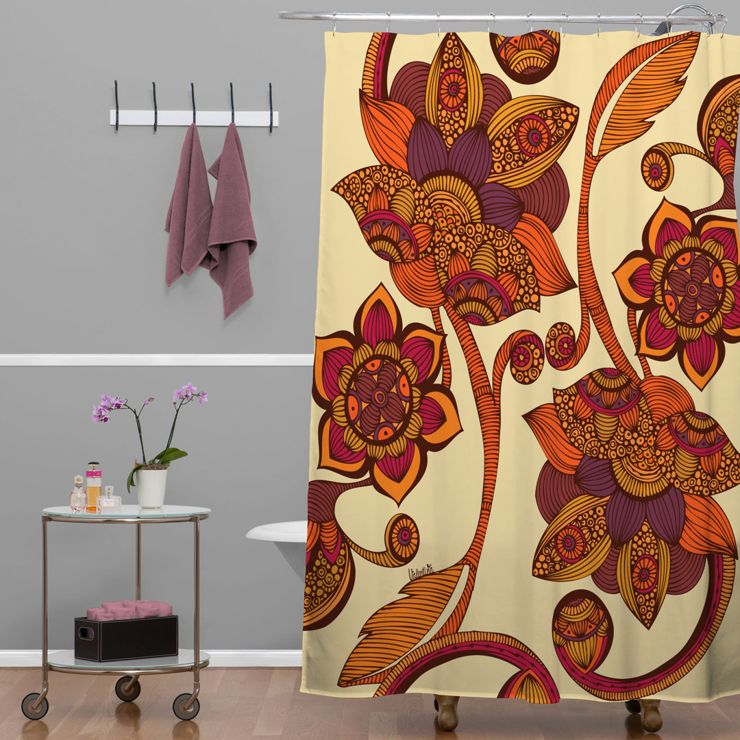 Floral Shower Curtain Bungalow Rose