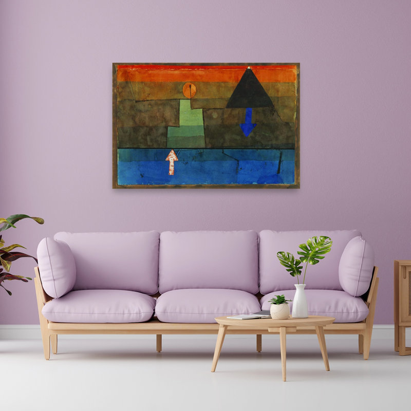 Contraste dans la soirée 1924-1925, reproduction d'art classique abstrait coloré au lever du soleil, 40" H x 60" W