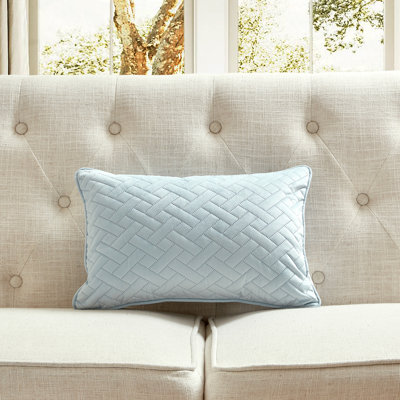 Coussin décoratif en microsuède à chevrons LOS AGENLES