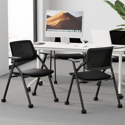 Niaja Foldable Training Chair Nesting BIFMA-Certified Chairs Stackable