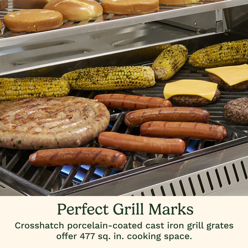 Propel+ Four Burner 3-in-1 Gas Grill (grill, Griddle, Pizza Oven) 