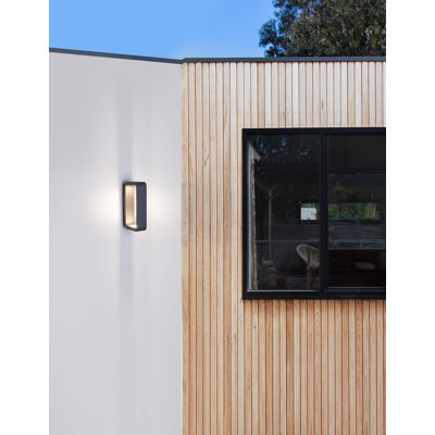 Ned 2 - Bulb Hardwired Integrated LED Frosted Glass Outdoor Wall Light