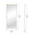 Deniz 35 in. x 79 in. Natural Stone Scallop Framed Mirror