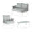 Mariano Steel 4-Pieces Coversation Set, Off White+Grey-1959254474-1959254477