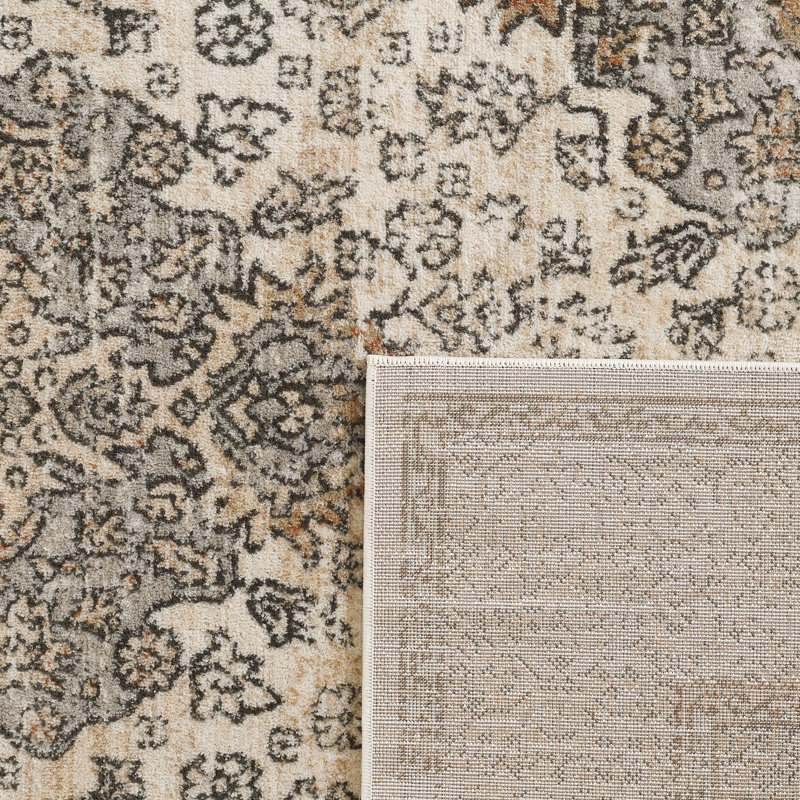 Louane Performance Turkish Brown/Cream Area Rug, Rectangle 8' x 10'
