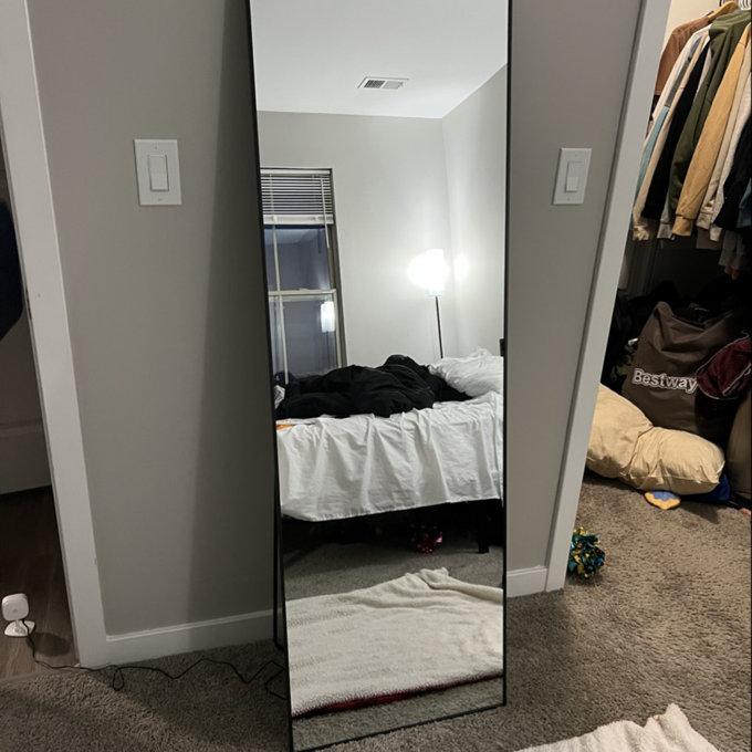 Full-Length Floor Mirror - Black, 64" x 21"