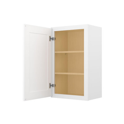 Furinno Shaker Wall Kitchen Cabinet 1-Door-2 Shelves, Ready to Assemble, 12 D x 18 W x 30 H, White
