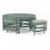 Table basse en rotin avec bancs Raffles