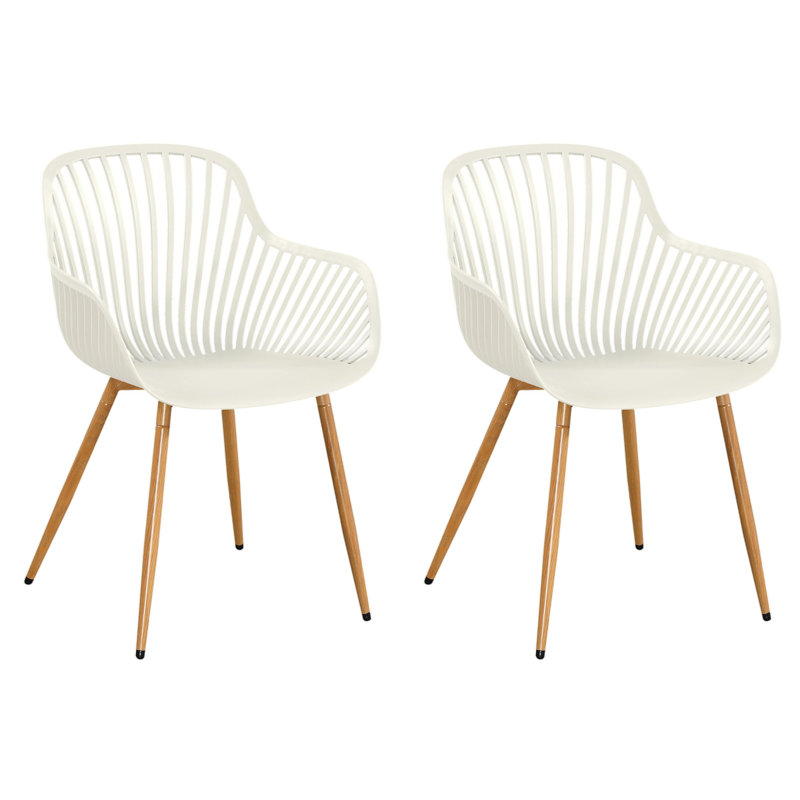 Pair of Sunray Bistro Garden Armchairs, Patio Dining, Off-White