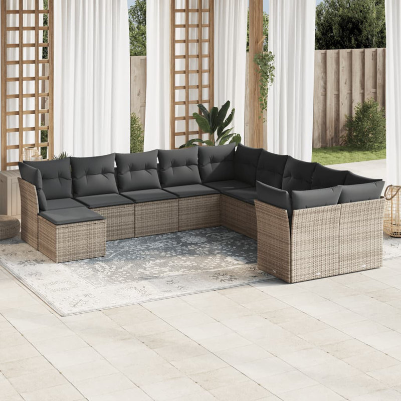  Garden Sofa Set Grey, Dark Grey