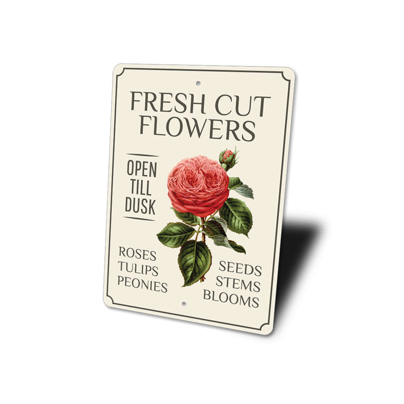 Plaque rose en aluminium, H 18 po x l 12 po x P 0,06 po