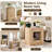Modern Nightstand With Charging Station, 24" Large Bedside Table With Drawers & Open Shelf，Night Stand Wood Thick Design-1584559396