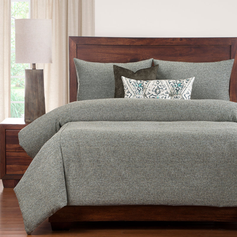 Belmont Blend Duvet Cover & Insert Set, King Duvet Cover  + 2 shams + 2 Toss Pillows, Porcelain