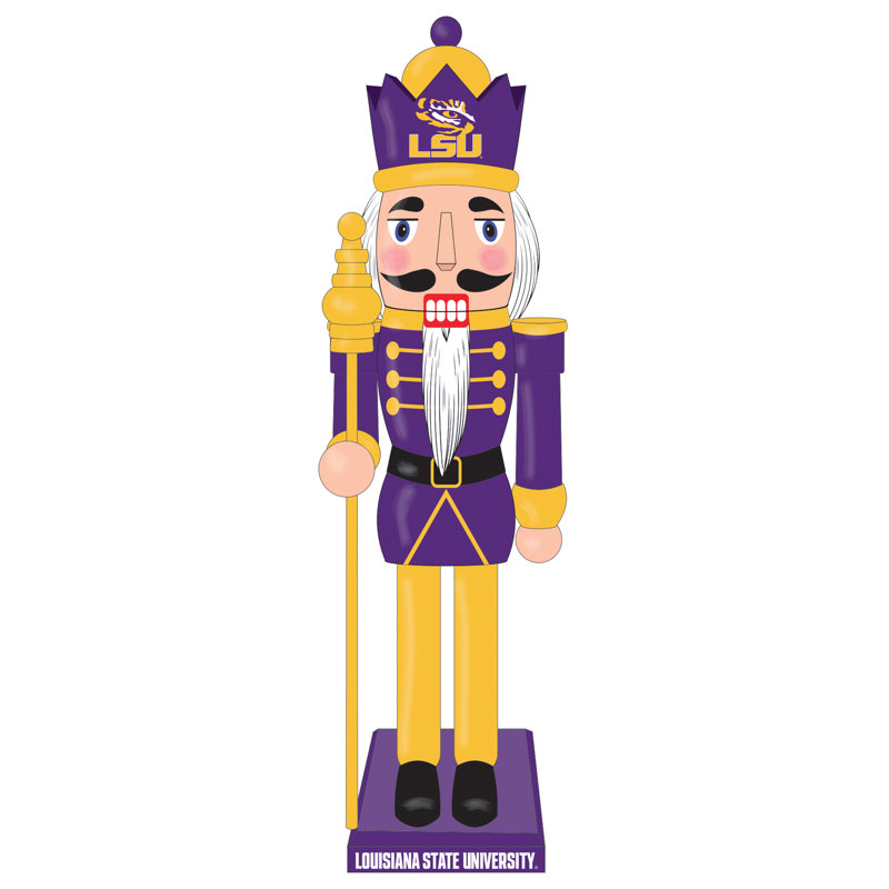 NCAA 12" Wooden Tabletop Nutcracker , NCAA Louisiana State