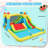 15.6' X 11' Giant Inflatable Water Slide Bounce House With Air Blower, Pool, Sprayers For Backyard Play