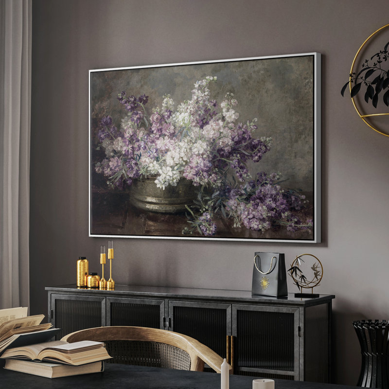 Paysage rétro - DCCLxxxi - impression, Toile encadrée flottée blanche, H 27 po x l 41 po x P 2 po
