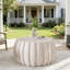 Magnesium Oxide soft white coffee table, indoor outdoor use, modern concrete-look rectangular table