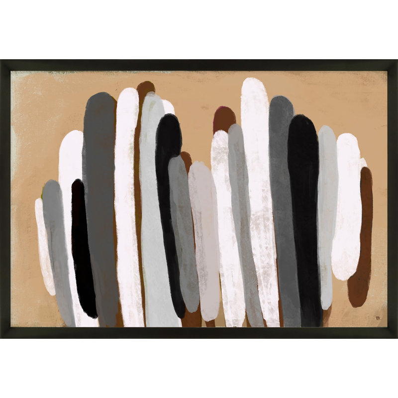 Desert Sprouts By Studiom - Framed Wall Art, Black Framed, 14" H x 20" W x 1.25" D