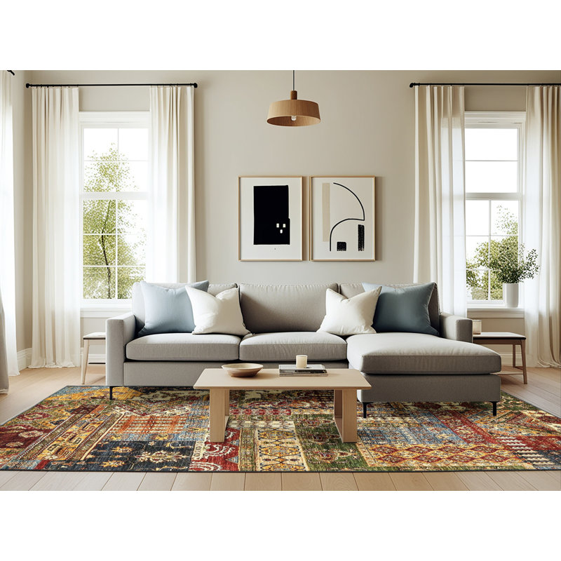 Abstract Indoor Rug, Rectangle 6' x 9'