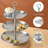 3 Tier Silver Metal Cupcake Stand Holder