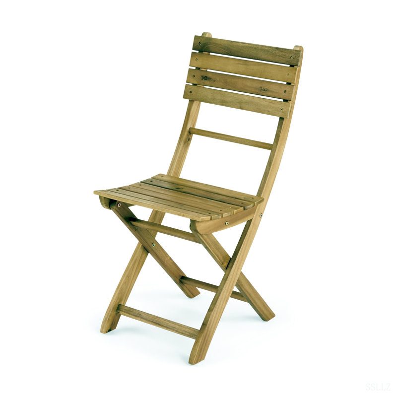 Outdoor Acacia Wood Folding Dining Chair, Natural