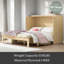 Grand lit escamotable grand format avec tiroir et un ensemble de prises et de ports USB, conception moderne-923879075