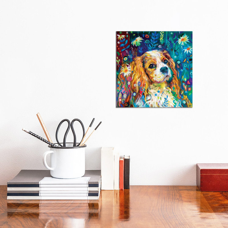 Cavalier by Sue Gardner - Painting on Canvas, 30.48 cm H x 30.48 cm W, Wrapped Canvas