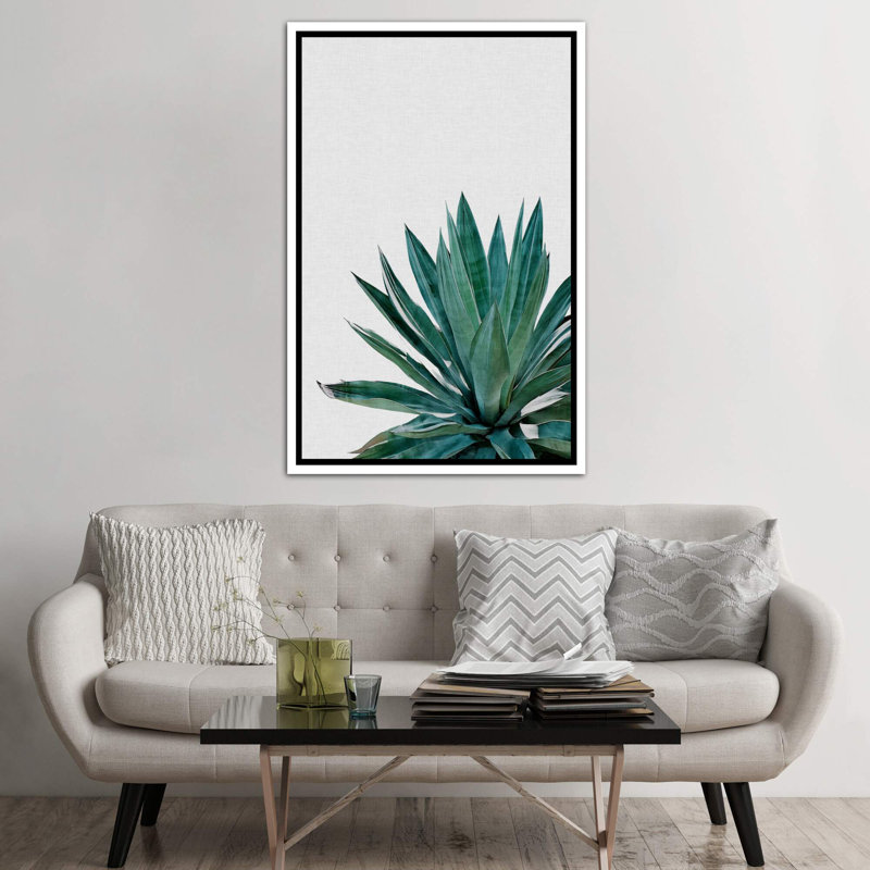 « agave cactus »-impression photographie, H 60 po x l 40po x P 1,5 po, Toile blanche encadrée