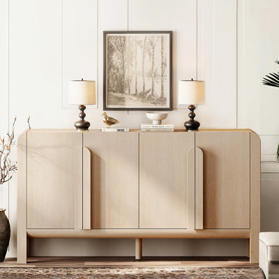 Armoire d'appoint 63 po avec 4 portes et tablettes réglables Adora