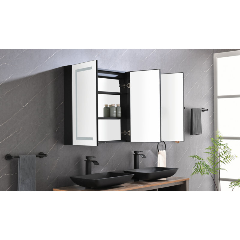 Miroir d'armoire à pharmacie avec cadre H 48 po x l 5,59 po Dabrielle