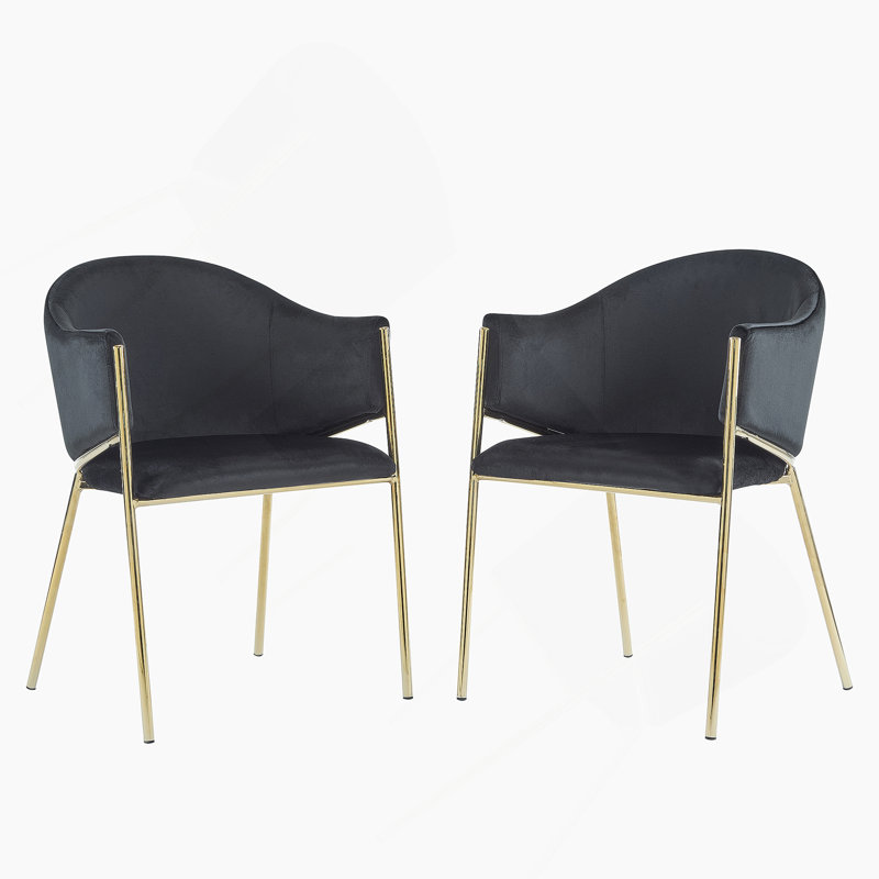 Chaise rembourrée Modern, Noir