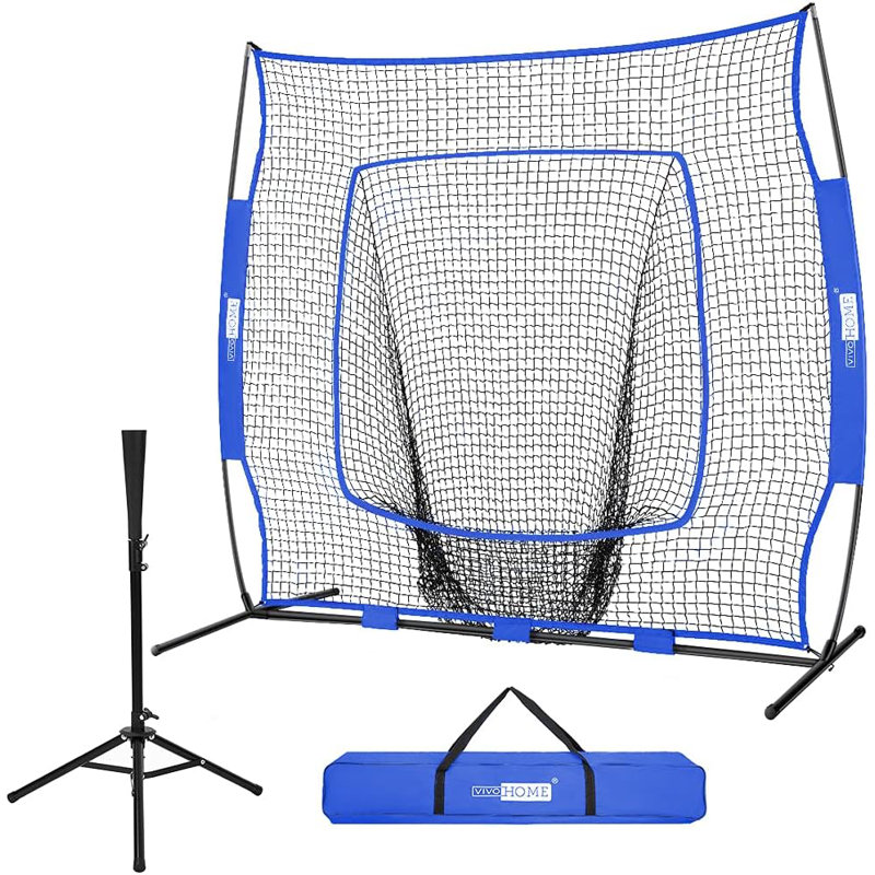Baseball Softball Practise Goal Net with Carrying Case, Blue