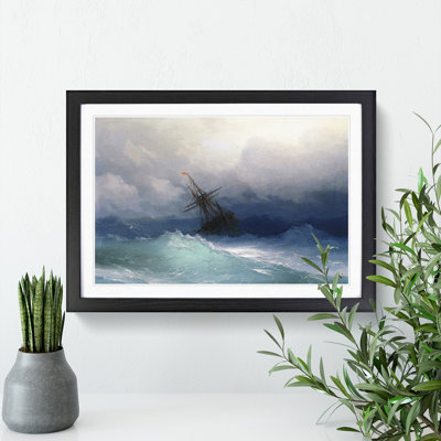 Ship on a Stormy Sea by Ivan Aivazovsky - Picture Frame Painting