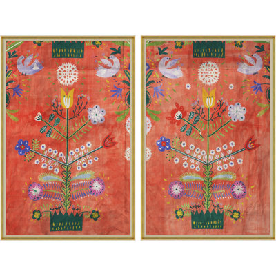 Paule Marrot " La Fete Diptych (Var. 2) " by Paule Marrot 2 - Pieces