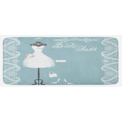 Traditional Solid Colour Polyester Kitchen Mat