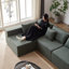 Canapé modulaire rembourré en velours Corduroy