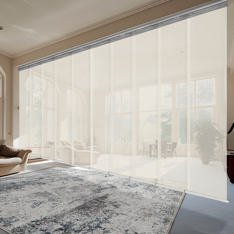 Store vertical semi-transparent extensible, Nickel satiné