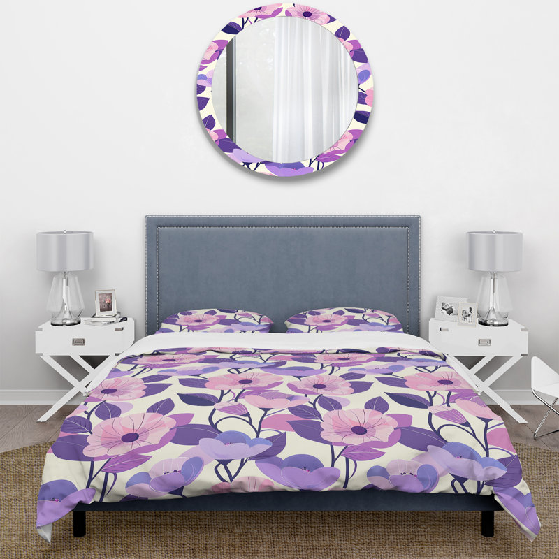 Ensemble de housse de couette Mid-Century, Housse de couette très grand + 2 taies décorativ