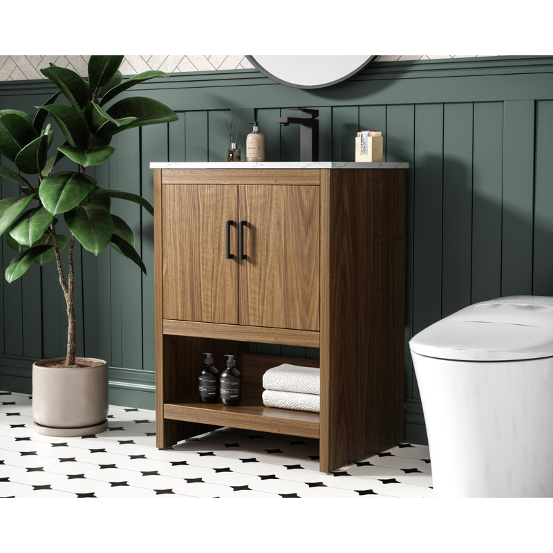 Meuble-lavabo simple 24 po Kirkbride, Noyer brun