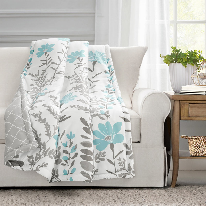 Aprile Throw, Blue/Gray