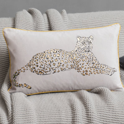 Decorative Leopard Throw Pillow Cover Velvet Animal Print Design