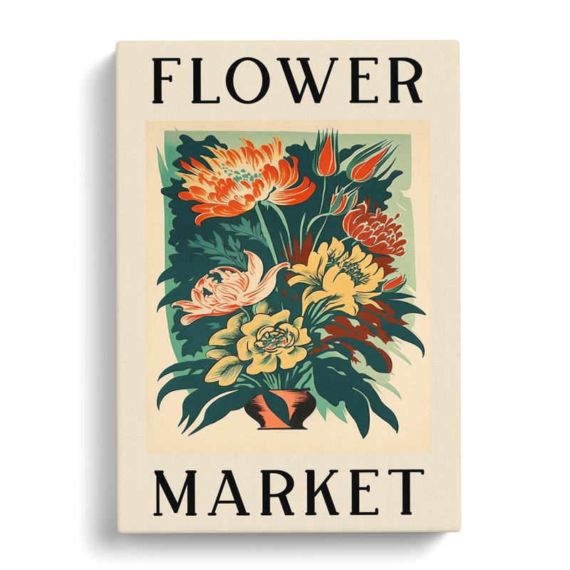 Antique Flower Market Exhibition No.13 - Wrapped Canvas, 50cm H x 35cm W x 3cm D